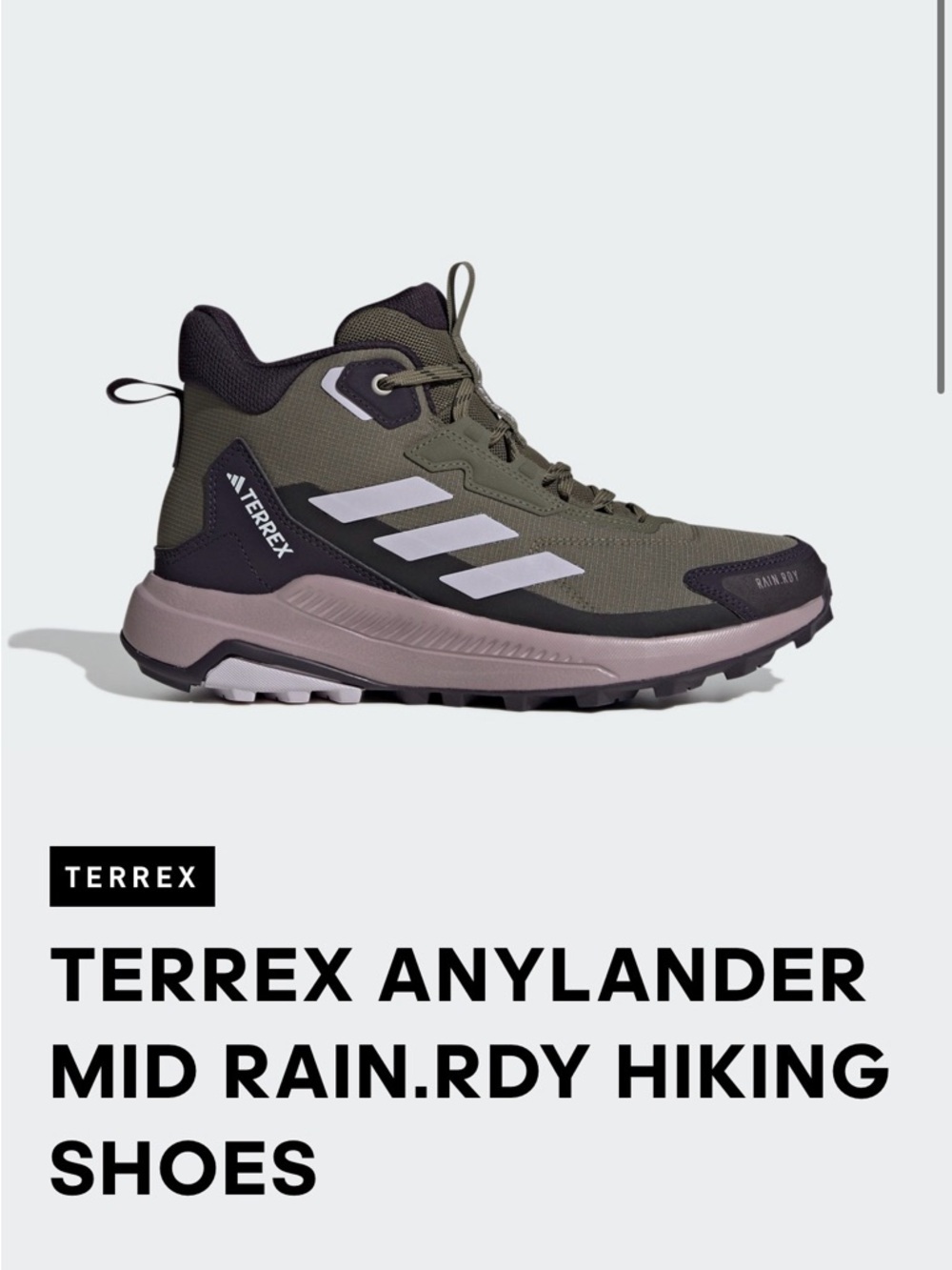 adidas Terrex Anylander Mid RAIN.RDY Hiking Boots